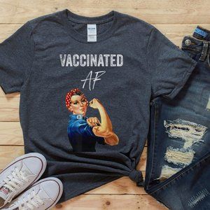 VACCINATED AF SHIRT, COVID VACCINE TEE NURSE SHIRT